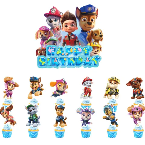 Dekoracje do muffinek pikery DIY Psi Patrol 13 szt.