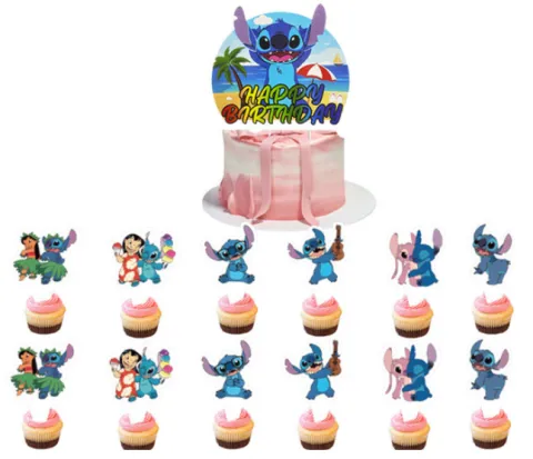 Dekoracje do muffinek pikery DIY Lilo i Stitch 13 szt.