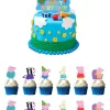 Dekoracje do muffinek pikery DIY Świnka Peppa 13 szt.