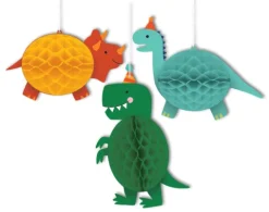 Dekoracje wiszące Dinozaury kule Rozety 3szt