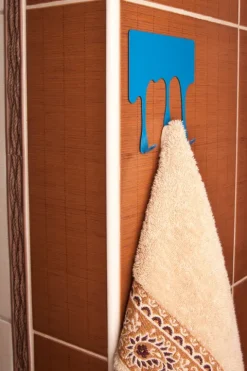 Designerski wieszak DROP - niebieski