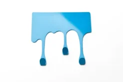 Designerski wieszak DROP - niebieski