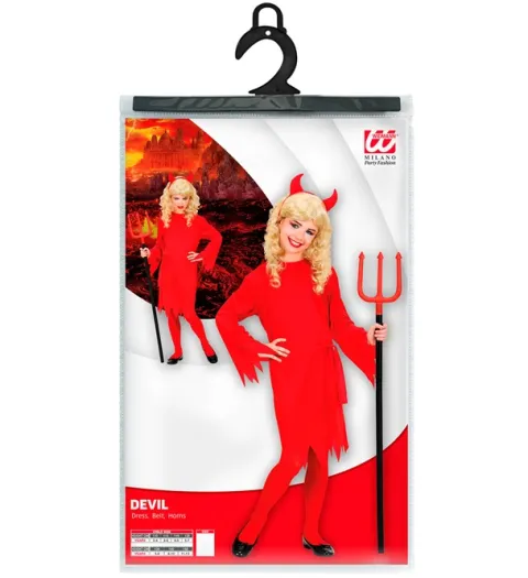 Diablica strój dla dzieci czerwona sukienka