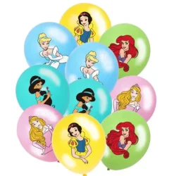 DISNEY Księżniczki balony gumowe z nadrukiem 10 szt. mix
