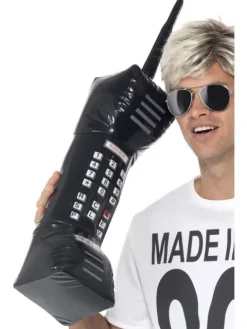 Dmuchany Telefon komórka retro czarny 76 cm