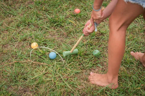 Drewniany zestaw do Krokieta BS Toys