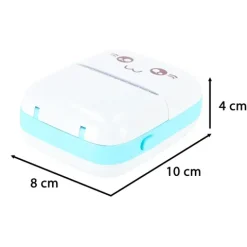 Drukotek drukarka mini termiczna do zdjęć etykiet + kabel USB kot niebieski