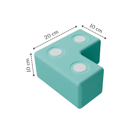 Duże klocki piankowe magnetyczne TUKI zestaw BUILDER 76 elementów