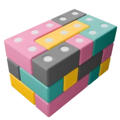 Duże klocki piankowe magnetyczne TUKI zestaw BUILDER 26 elementów
