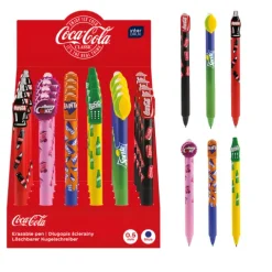 Długopis ścieralny automatyczny niebieski Coca-Cola 0,5 mm mix kolorów