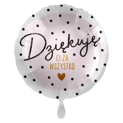 DZIĘKUJĘ balon foliowy okrągły 18"