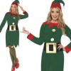 ELF damski zielony strój dla dorosłych
