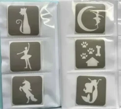 Etui na szablony do tatuaży brokatowych - Królik