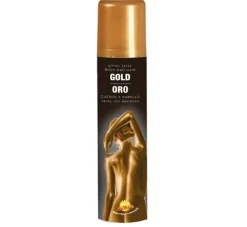 Farba do ciała w sprayu ZŁOTA z brokatem 75 ml