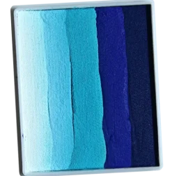 Farba do twarzy Rainbow Cake 50 g Dark Blue/ Marine Blue/ Sea Green/ Light Blue/ White PartyXplosion