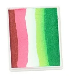 Farba do twarzy Rainbow Cake 50 g Light Red/ Coral Pink/ White/ Light Green/ Green PartyXplosion