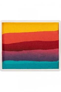Farba do twarzy Rainbow Cake 50 g Sea Green/ Coral Pink/ Light Red/ Golden Orange/ Yellow PartyXplosion