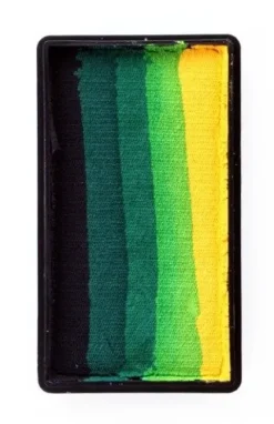 Farba do twarzy Split Cake 28g BLACK/ D. GREEN/ GREEN/ L. GREEN/ YELLOW