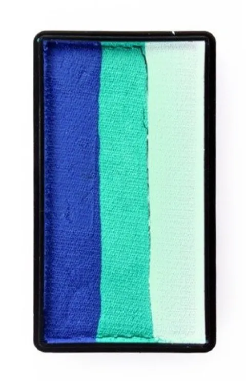 Farba do twarzy Split Cake 28g BLUE/ GREEN/ WHITE PartyXplosion