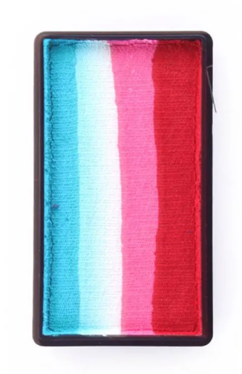 Farba do twarzy Split Cake 28g RED/ PINK/ WHITE/ TURQUOISE PartyXplosion