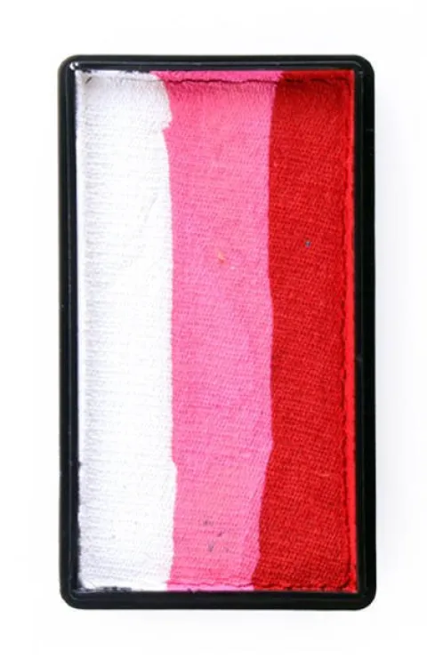 Farba do twarzy Split Cake 28g RED/ PINK/ WHITE PartyXplosion