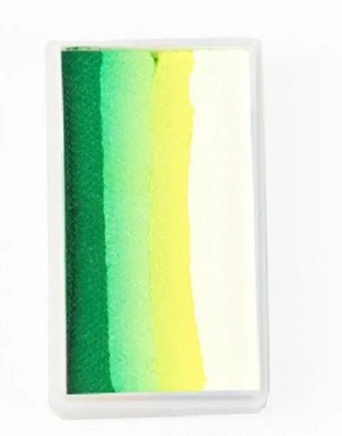 Farba do twarzy Split Cake 28g WHITE/ YELLOW/ LIME/ D. GREEN PartyXplosion