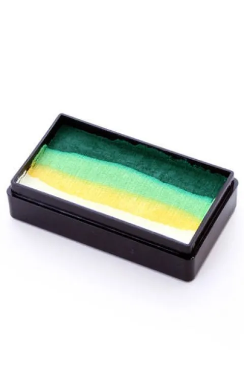 Farba do twarzy Split Cake 28g WHITE/ YELLOW/ LIME/ D. GREEN PartyXplosion