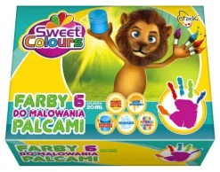 Farby do malowania palcami 6x40 ml Otocki