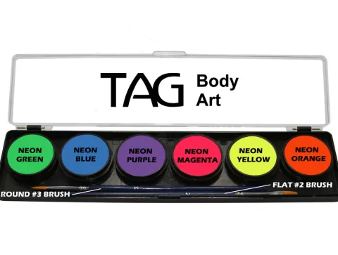 Farby do malowania twarzy i ciała Paletka TAG Body Art Neon Palette