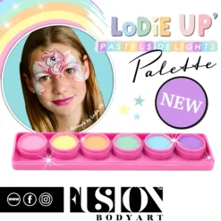 Farby do twarzy Paleta FUSION Body Art Lodie Up Pastels Delights