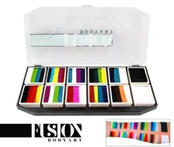 Farby do twarzy Split Cake Paleta FUSION Body Art Rainbow Explosion 120g