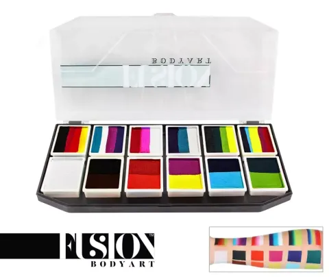 Farby do twarzy Split Cake Paleta FUSION Body Art Carnival Kit 120g