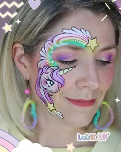 Farby do twarzy Split Cake Paleta FUSION Body Art Lodie Up Rainbow Ponies Palette