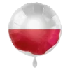 FLAGA POLSKI balon foliowy okrągły 18"