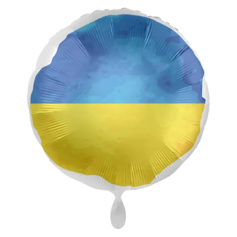 FLAGA UKRAINY balon foliowy okrągły 18"