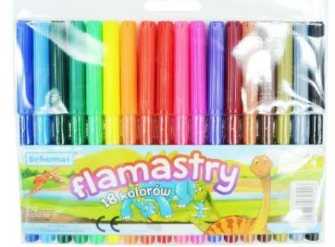 Flamastry pisaki 18 kolorów Schemat