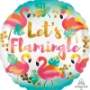 Flamingi Let's Flamingle okrągły balon foliowy Amscan 18''