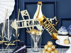 Foto rekwizyty Bal Sylwester Let's Celebrate złote 8 szt