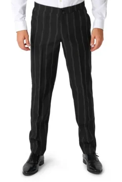 Garnitur męski Czarny w pasy świecący w ciemności Opposuits