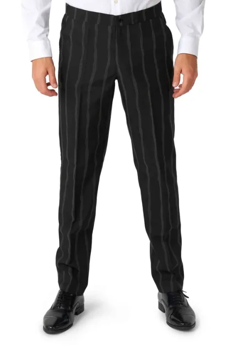 Garnitur męski Czarny w pasy świecący w ciemności Opposuits