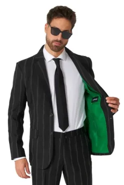 Garnitur męski Czarny w pasy świecący w ciemności Opposuits