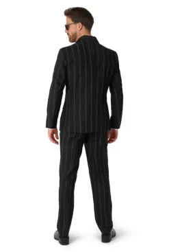Garnitur męski Czarny w pasy świecący w ciemności Opposuits