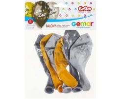 Gemar balony 13" STO LAT metaliczne 6 szt