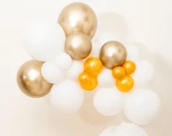 GIRLANDA BALONOWA gotowy zestaw - elegancka biel