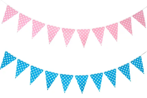 Girlanda papierowa flagi w kropki 220 cm