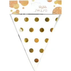 Girlanda papierowa flagi Glamour złota lub srebrna 300 cm