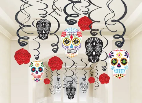 Girlanda świderki Dia de los Muertos 60 cm Halloween