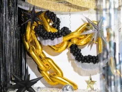 Girlanda balonowa Łańcuch XL złoty, 6,7 m
