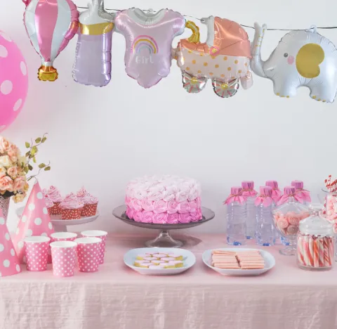 Girlanda balonowa - narodziny dziewczynki - 100 cm