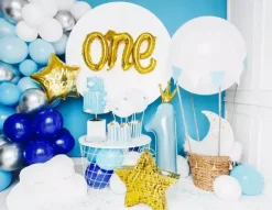 Girlanda balonowa NIEBIESKA 200 cm ZESTAW